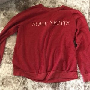 Some Nights crewneck sweatshirt from the Fun. Band